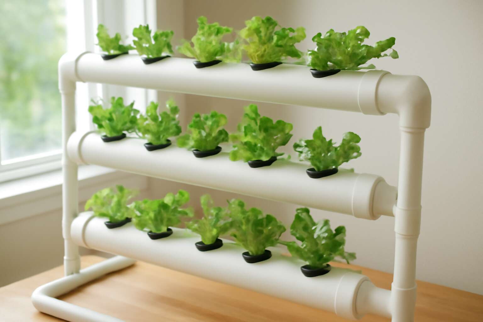 hydroponic system using pvc pipe