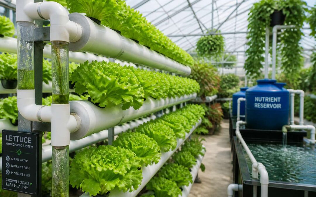 Where does hydroponics take place? In greenhouses, warehouses, and even your home.